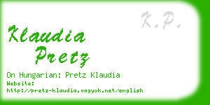 klaudia pretz business card